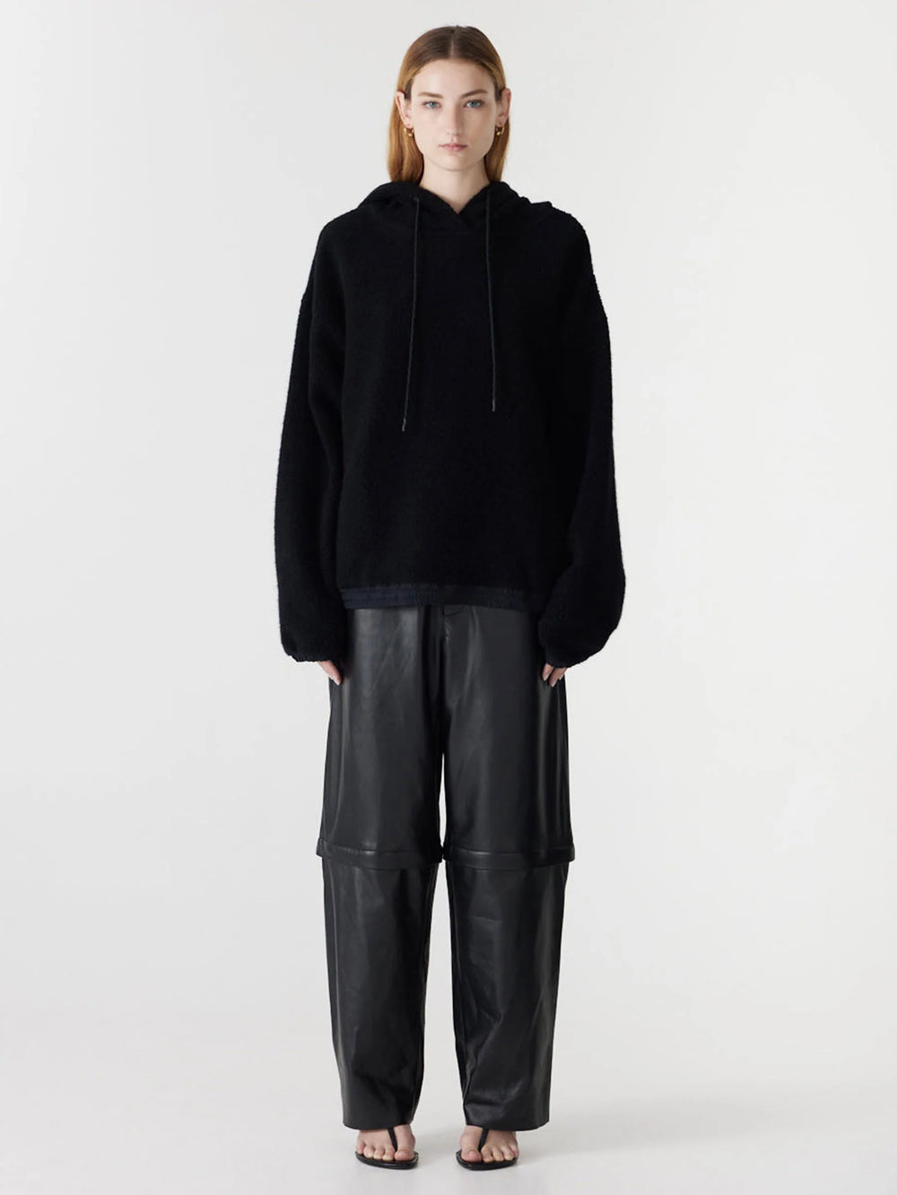 Universal Boiled Wool Hoodie Black