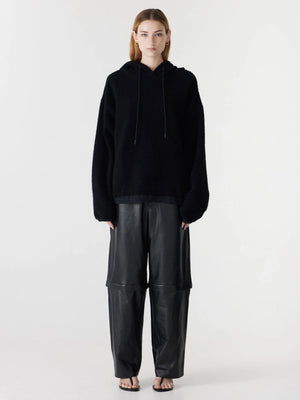 Universal Boiled Wool Hoodie Black