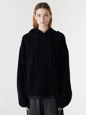 Universal Boiled Wool Hoodie Black