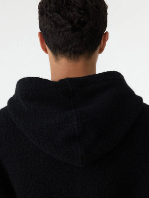 Universal Boiled Wool Hoodie Black