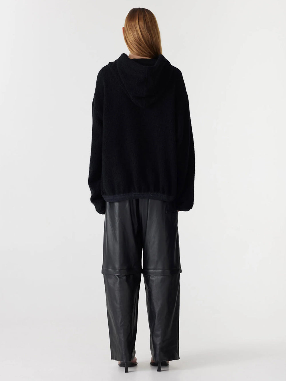 Universal Boiled Wool Hoodie Black