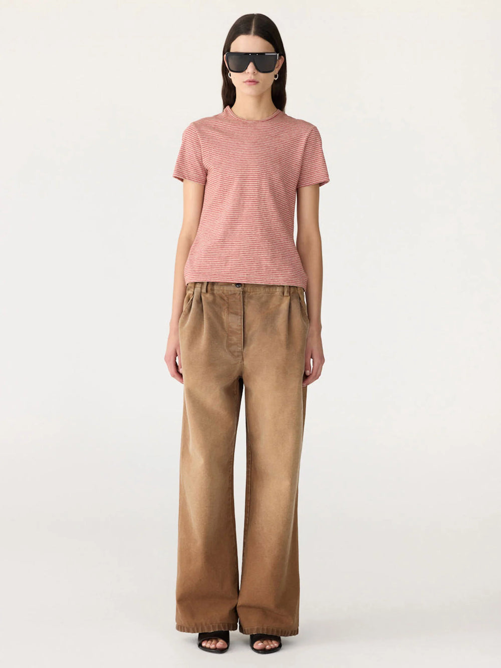 Worn Canvas Pleat Pant Washed Tan