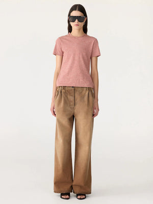 Worn Canvas Pleat Pant Washed Tan