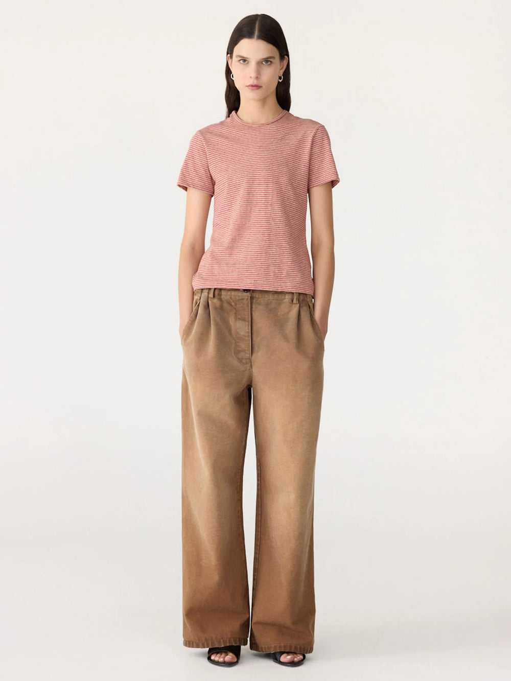 Worn Canvas Pleat Pant Washed Tan