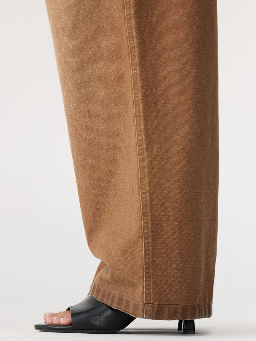 Worn Canvas Pleat Pant Washed Tan