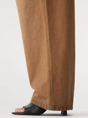 Worn Canvas Pleat Pant Washed Tan