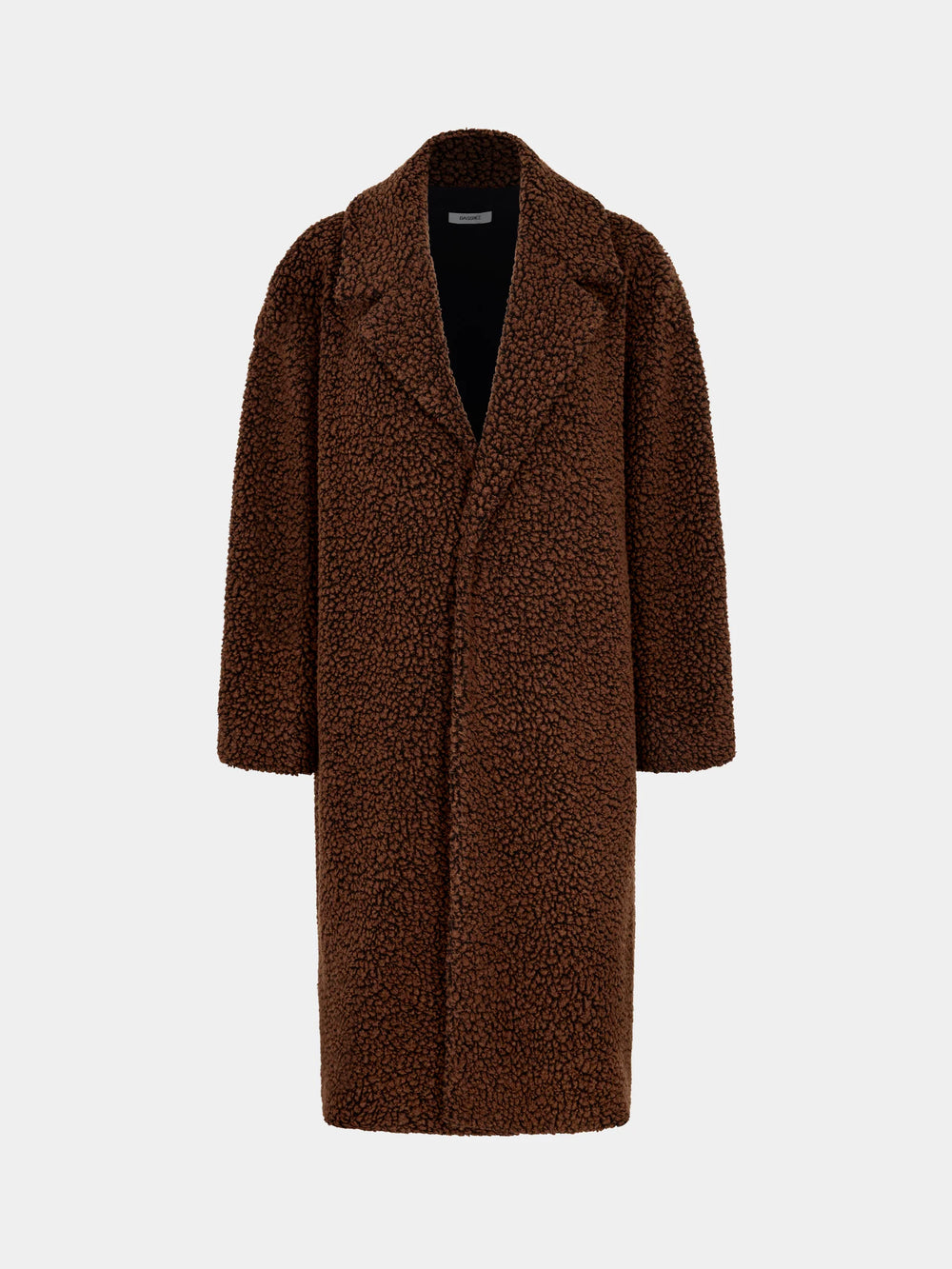 Textured Winter Coat Chocolate Brown