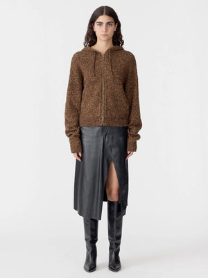 Melange Hooded Knit