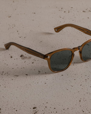 Ace Sun Caramel / Semi Flat Pure Blue Smoke Lens