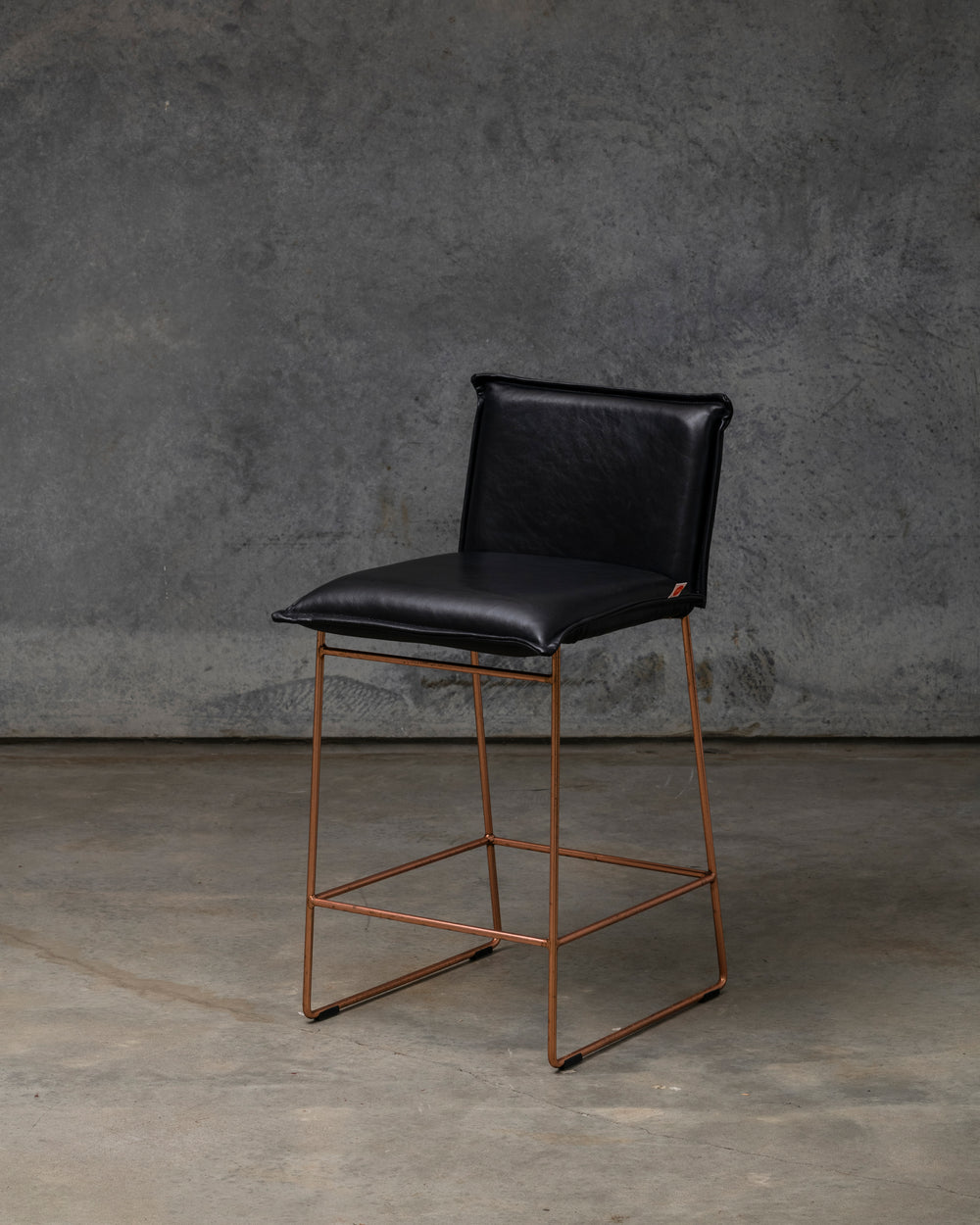 Amy Bar Stool Copper Frame - Luxor Black