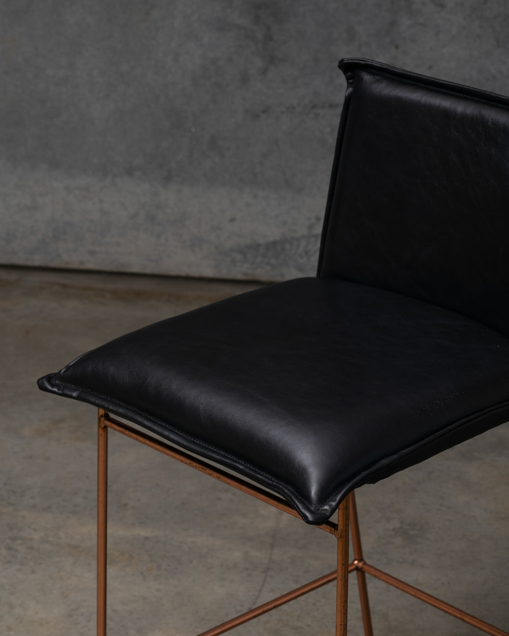 Amy Bar Stool Copper Frame - Luxor Black