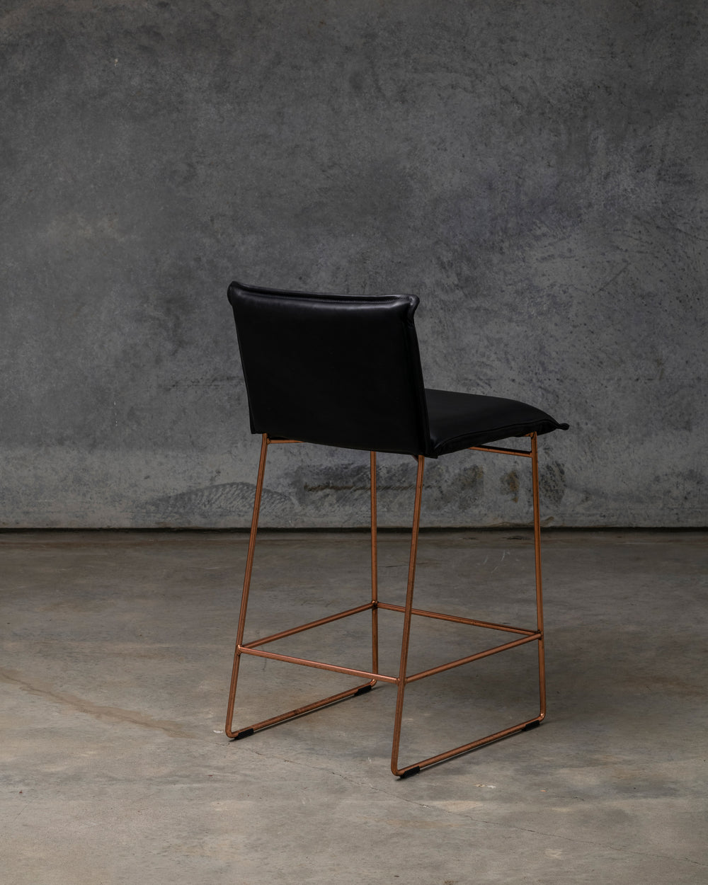 Amy Bar Stool Copper Frame - Luxor Black