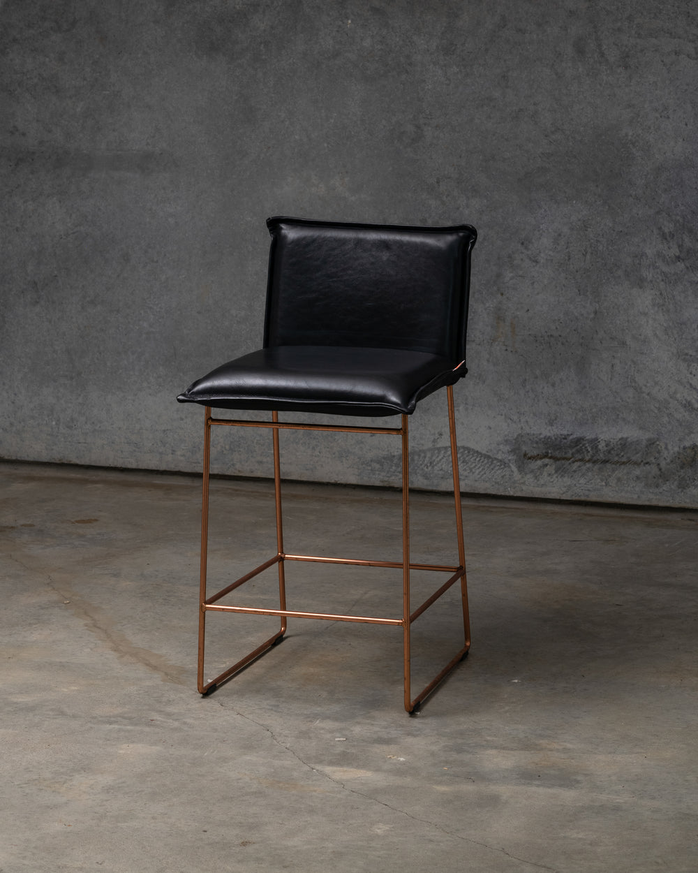 Amy Bar Stool Copper Frame - Luxor Black