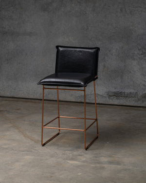 Amy Bar Stool Copper Frame - Luxor Black