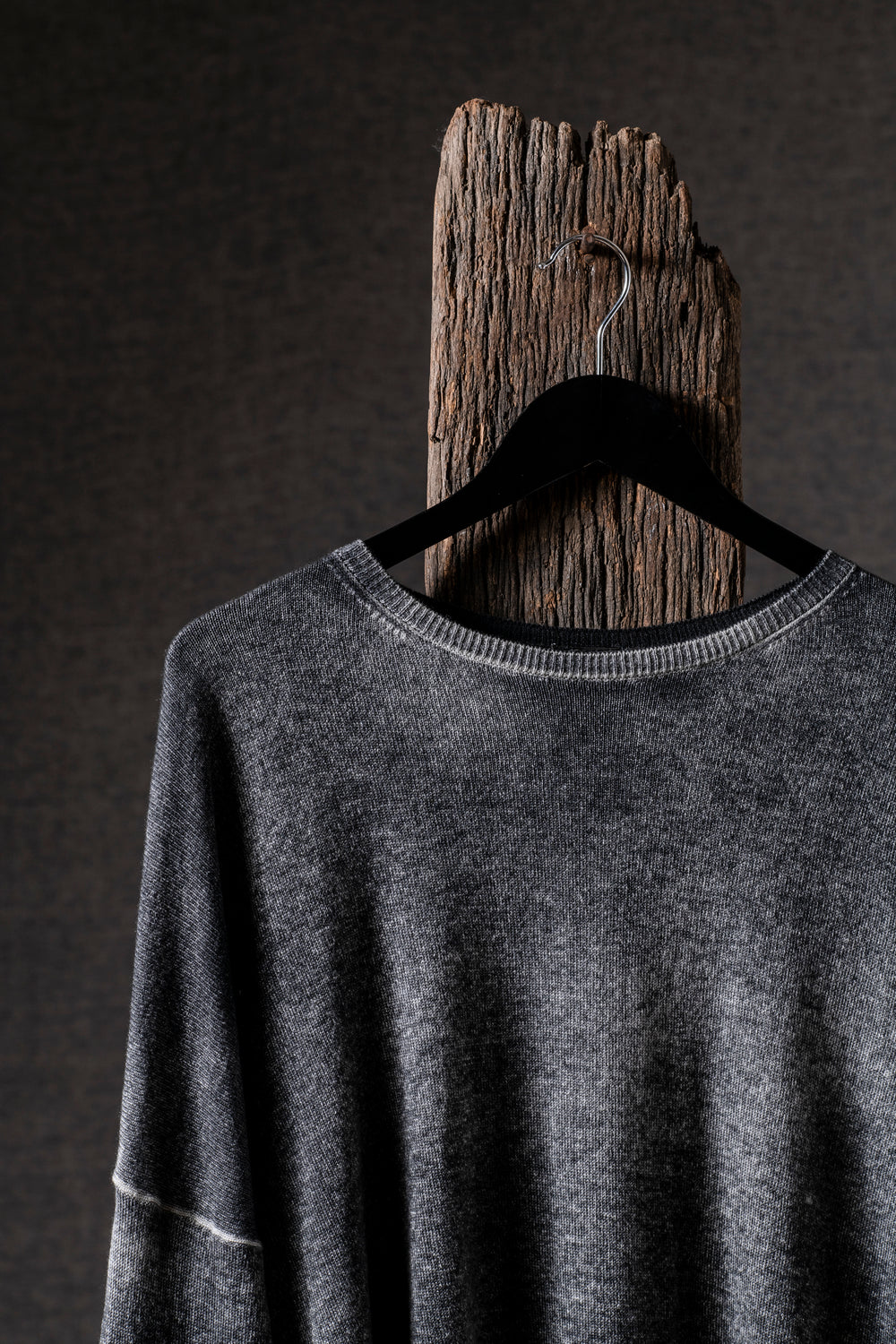 Woman Boat Neck Oversized Pullover with Slits Cashmere Husky