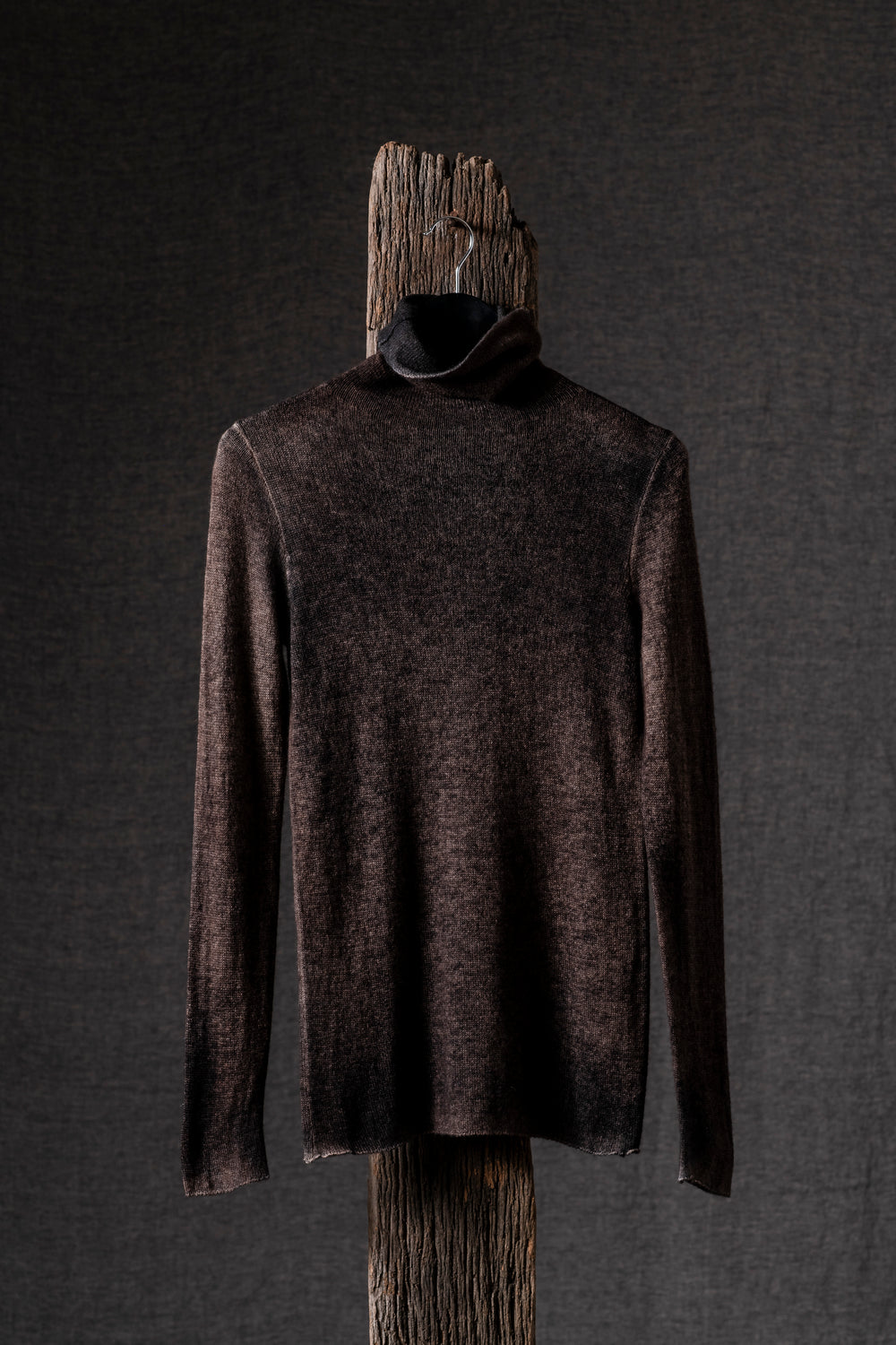 Woman Light Cashmere High Neck Pullover N/Brownie