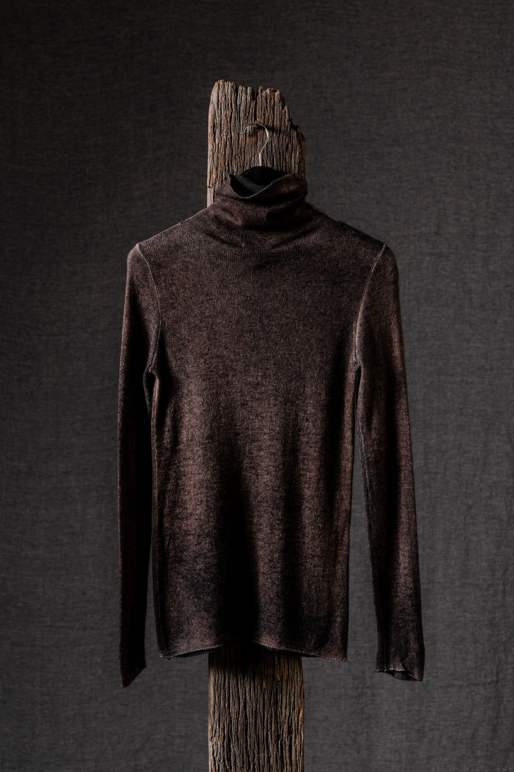 Woman Light Cashmere High Neck Pullover N/Brownie