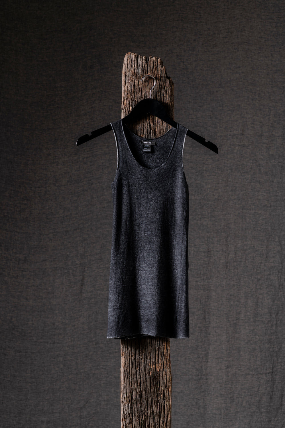 Woman Reversible Stretch Tank Top N/Nero