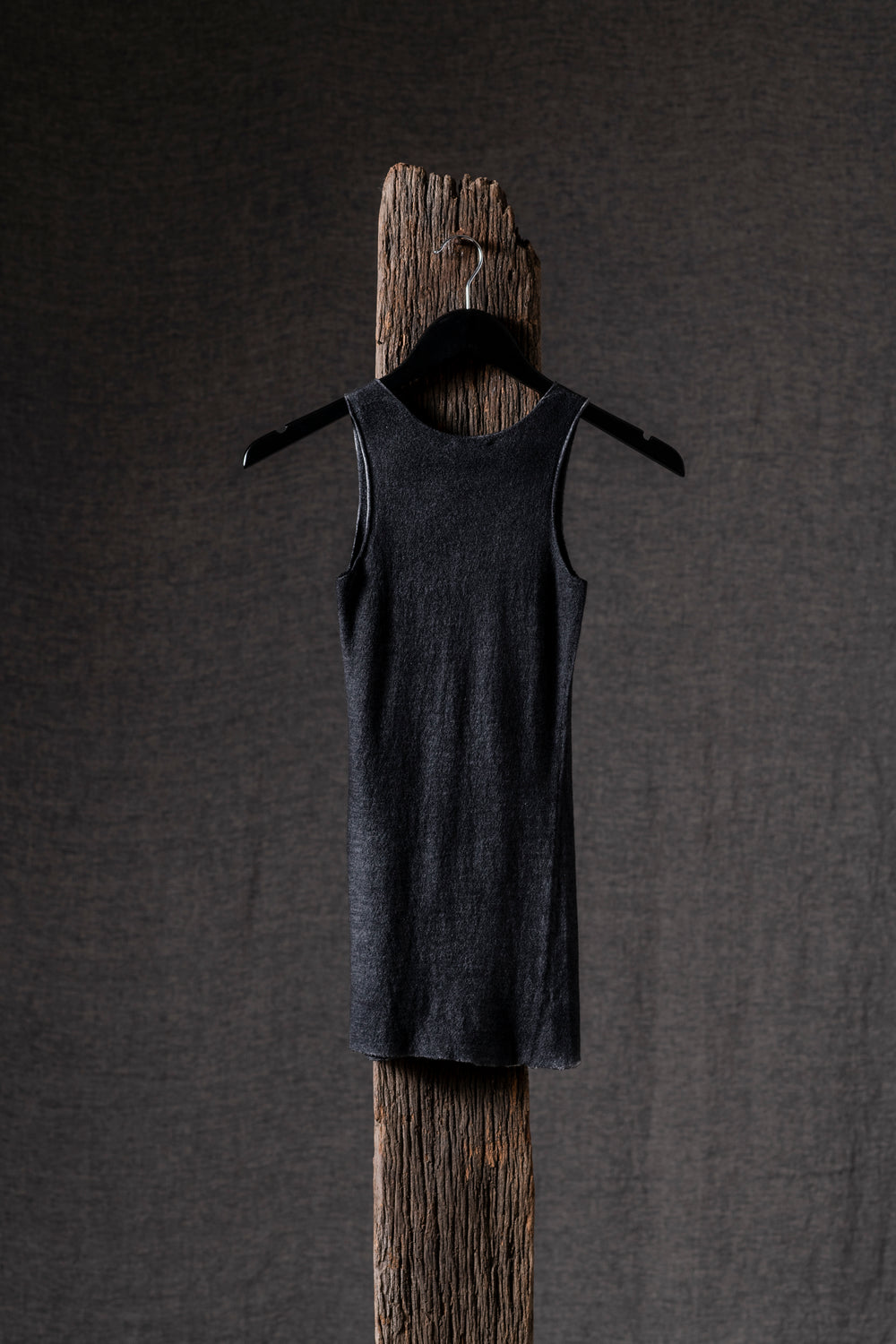 Woman Reversible Stretch Tank Top N/Nero