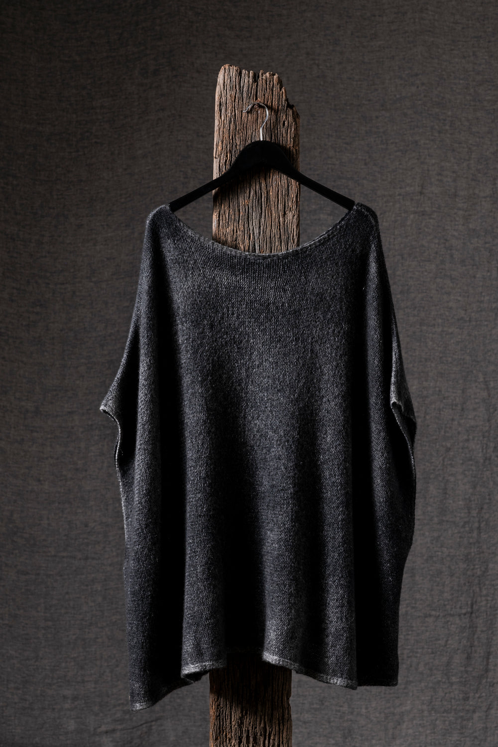 Woman Poncho Pullover Cashmere Silk N/Nero O/S