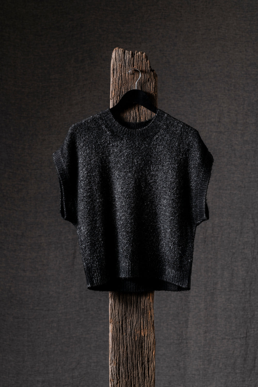Woman Brushed Cotton Gilet N/Nero