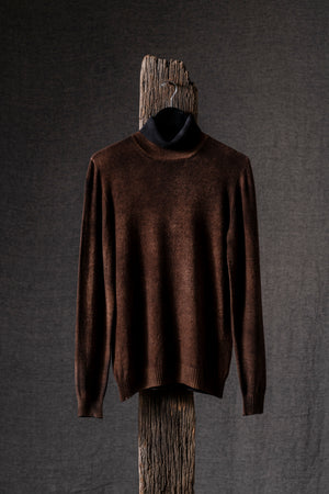 Man Reversible Cashmere High Neck Pullover N/Brownie