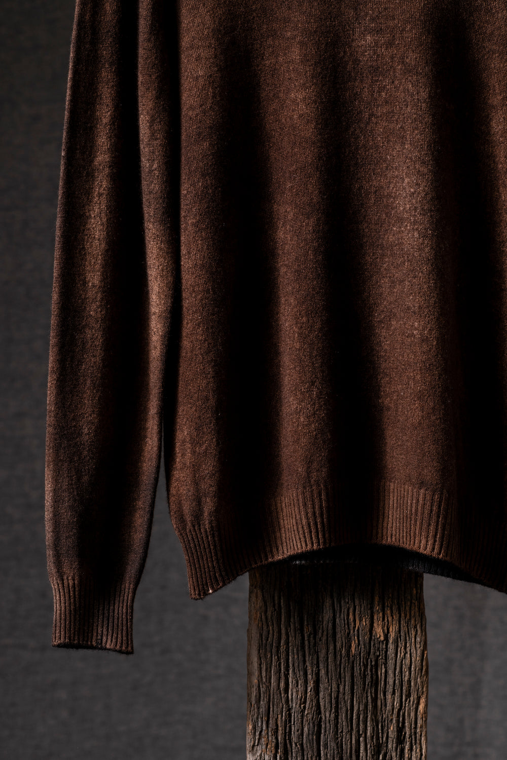 Man Reversible Cashmere High Neck Pullover N/Brownie