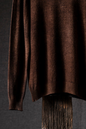 Man Reversible Cashmere High Neck Pullover N/Brownie
