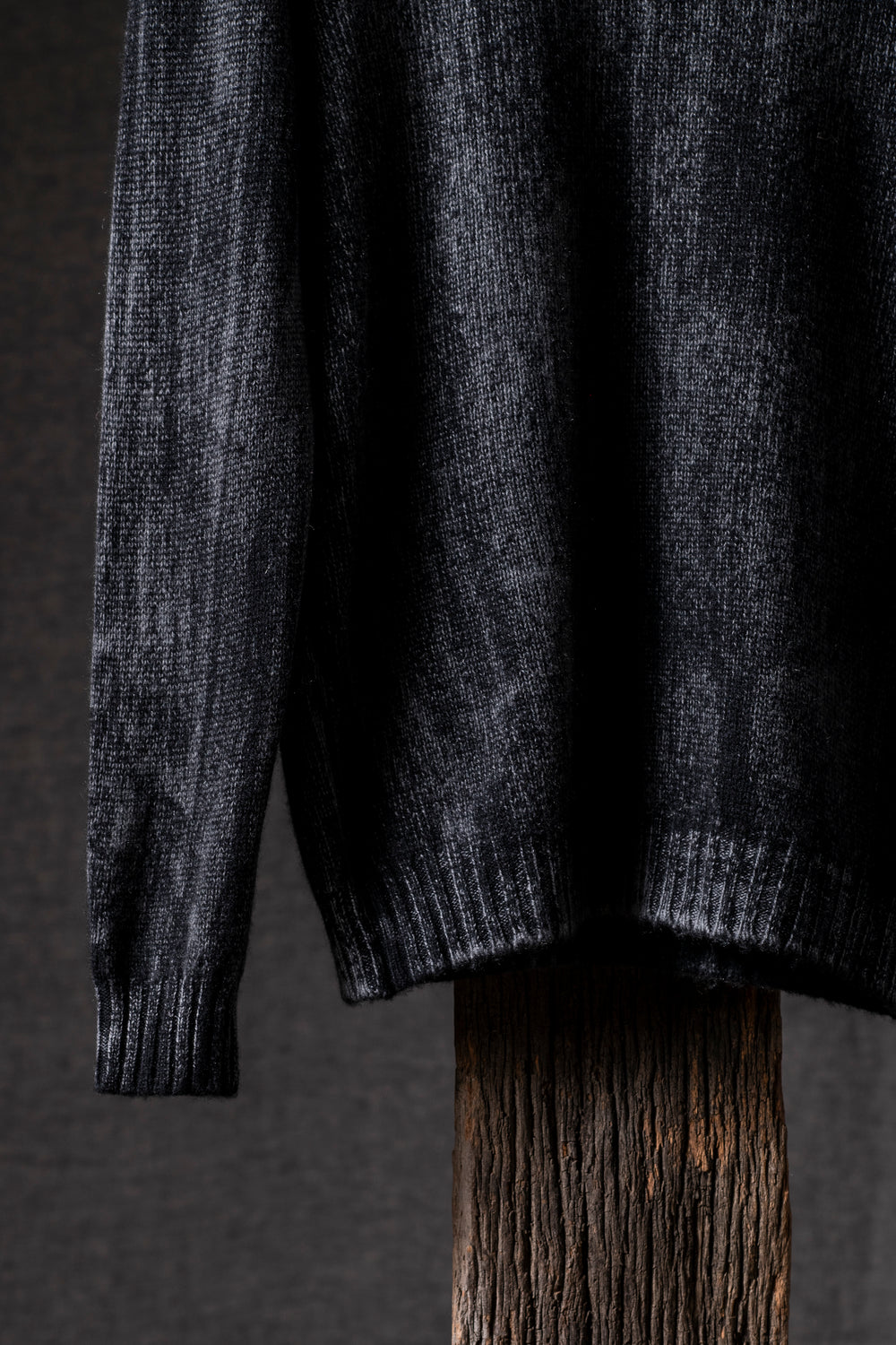 Man Round Neck Off Gauge Pullover Nero