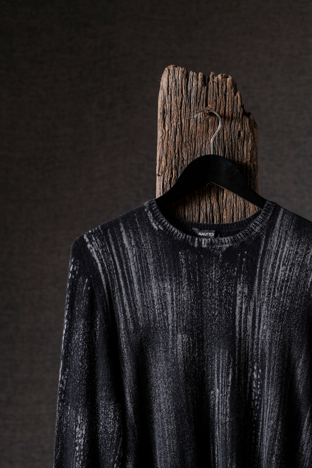 Man Round Neck Reversible Pullover Nero