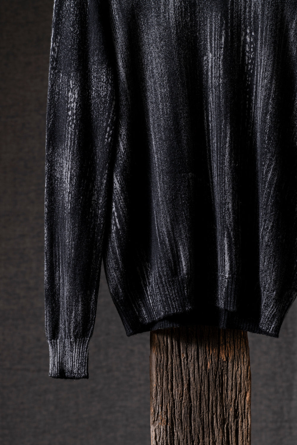 Man Round Neck Reversible Pullover Nero