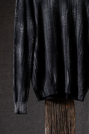 Man Round Neck Reversible Pullover Nero