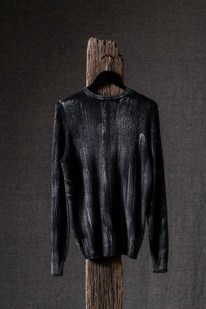 Man Round Neck Reversible Pullover Nero
