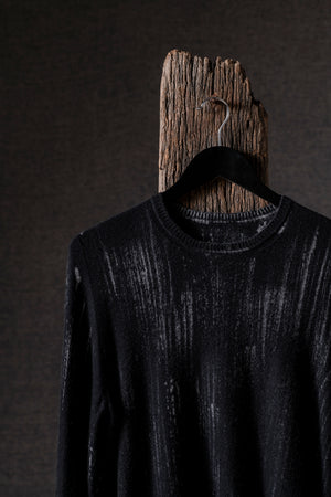 Man Round Neck Reversible Pullover Nero