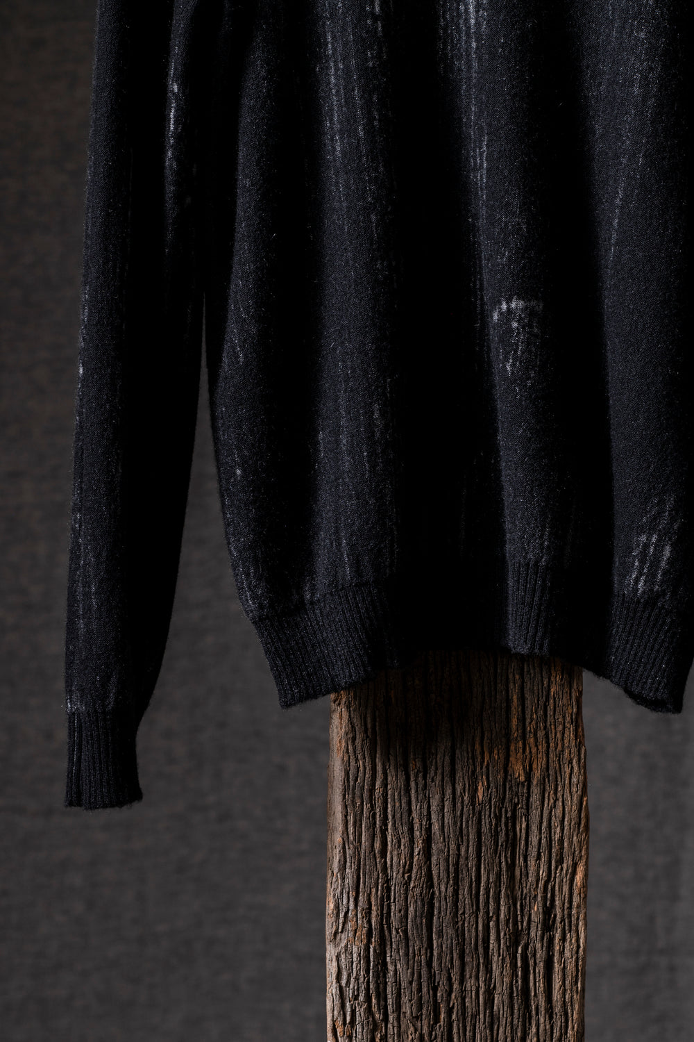 Man Round Neck Reversible Pullover Nero