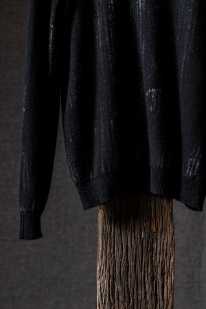 Man Round Neck Reversible Pullover Nero