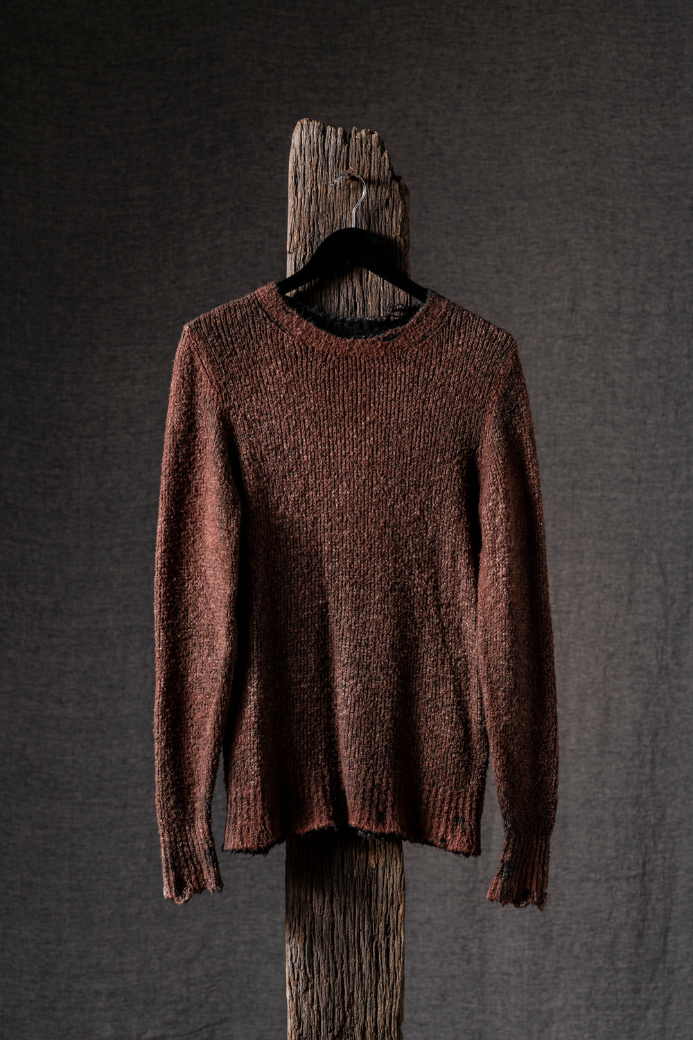 Man Hand Painted Brushed Cotton Pulllover N/Brownie