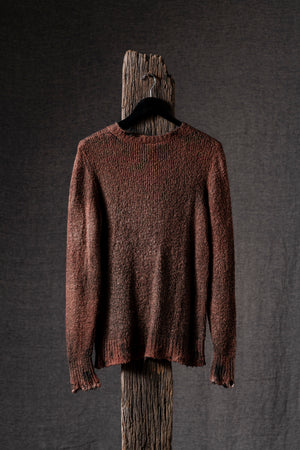 Man Hand Painted Brushed Cotton Pulllover N/Brownie