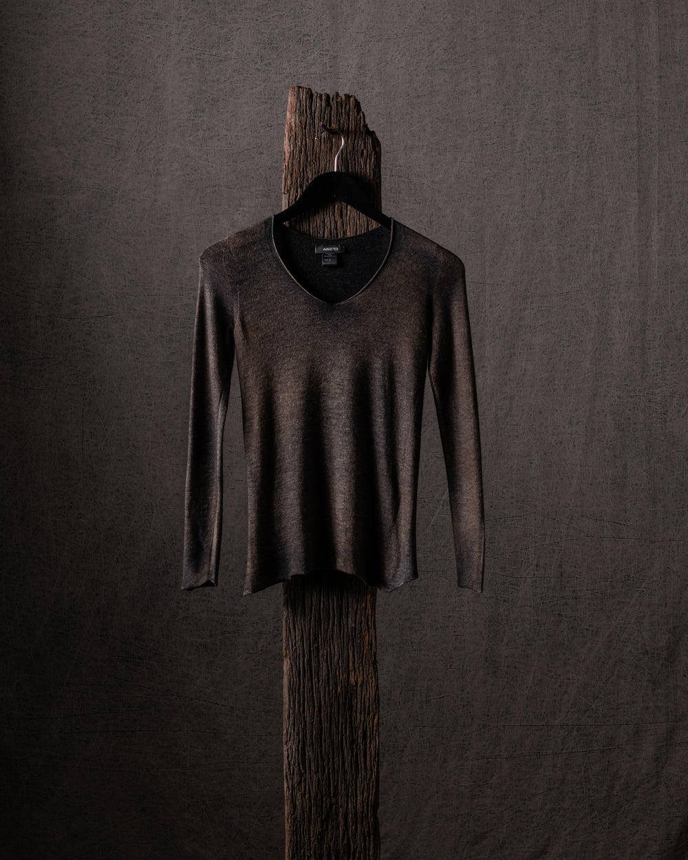 Woman V Neck Reversible Stretch Pullover N/Noce