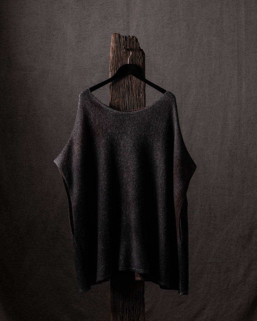 Woman Poncho Pullover Cashmere Silk N/Brownie