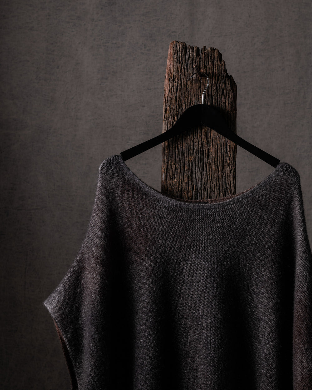 Woman Poncho Pullover Cashmere Silk N/Brownie