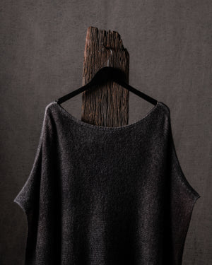 Woman Poncho Pullover Cashmere Silk N/Brownie