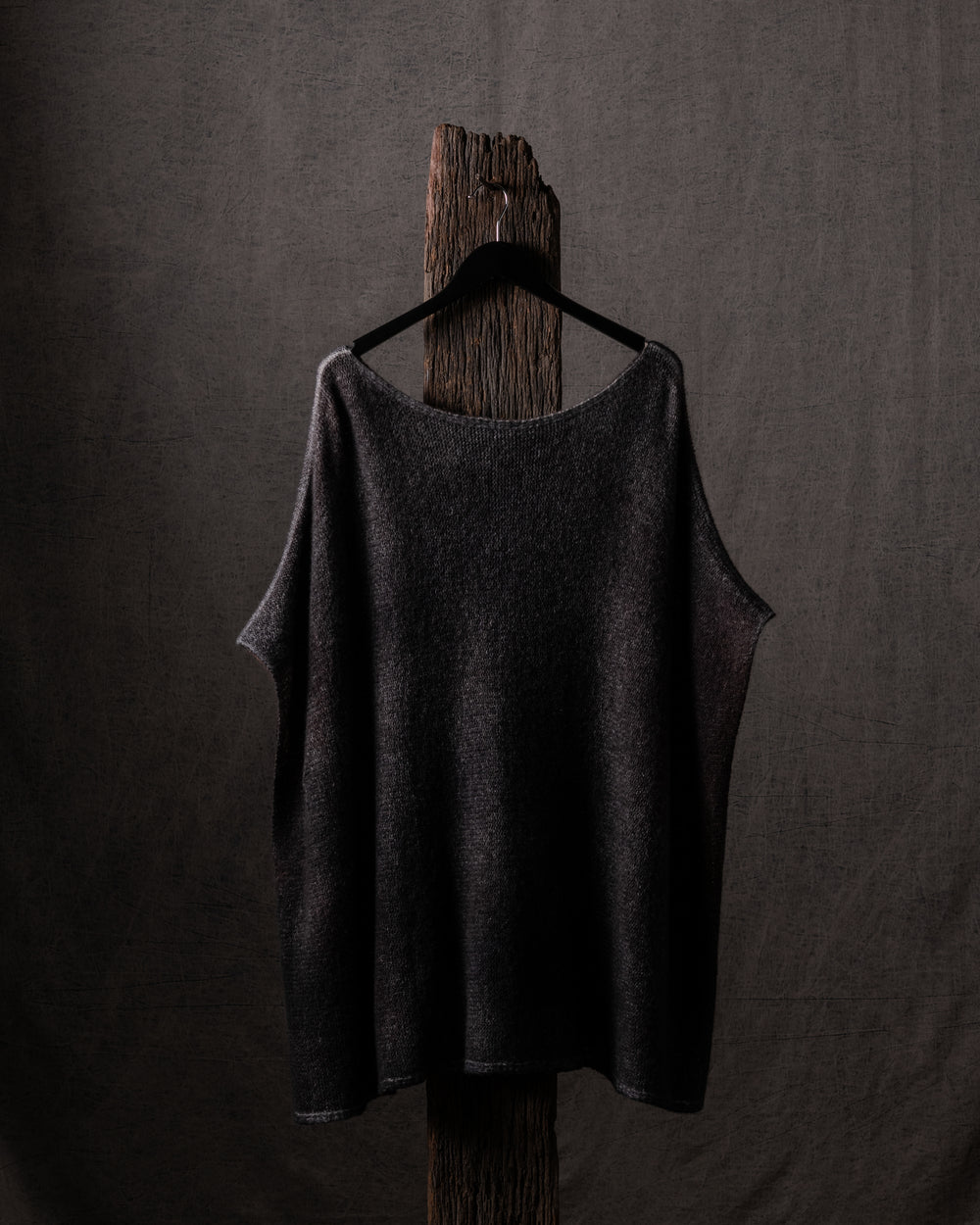 Woman Poncho Pullover Cashmere Silk N/Brownie