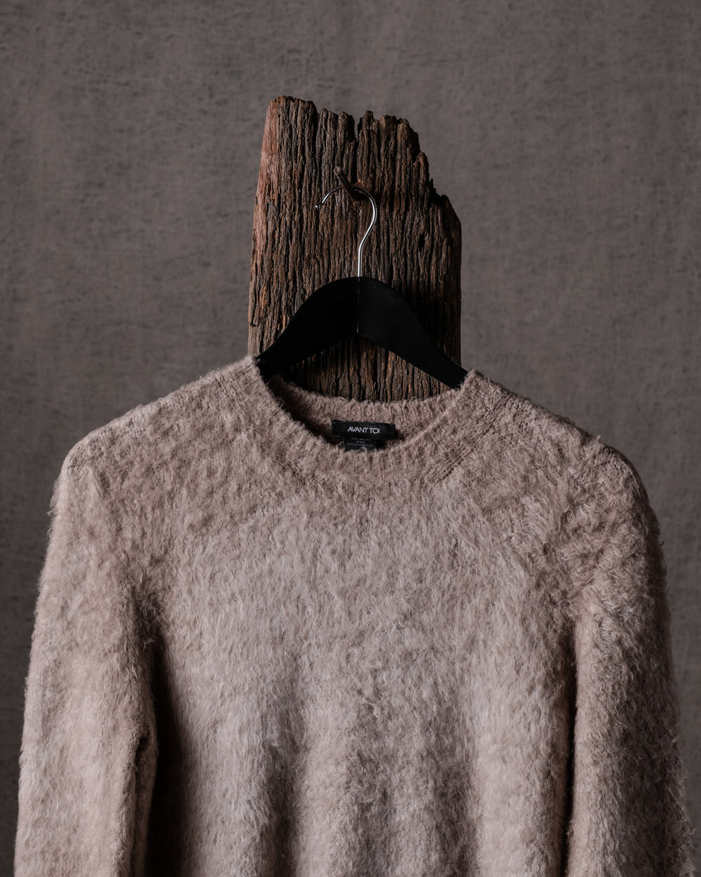 Woman Hand-Painted Brushed Cotton Pullover Noce Moscata