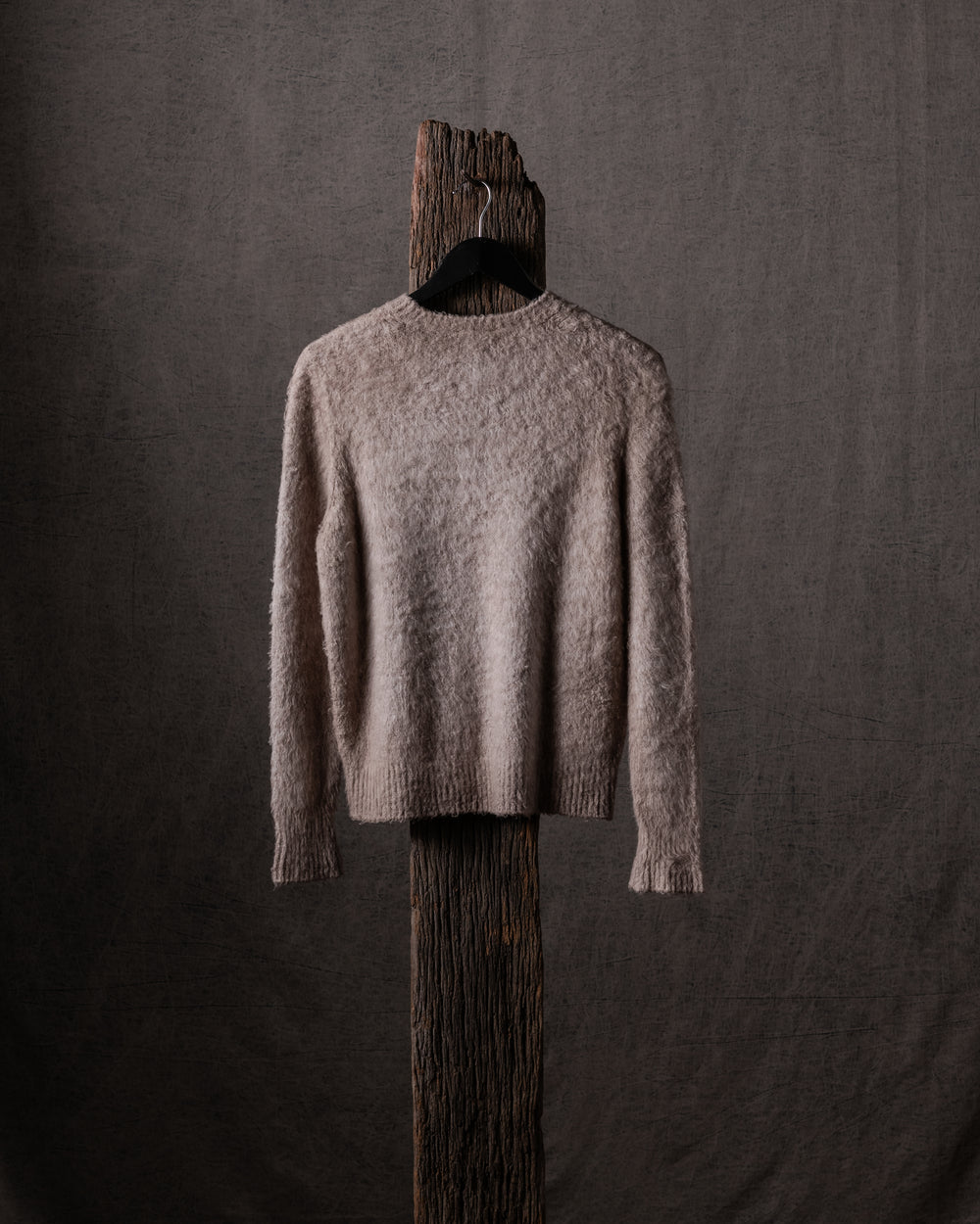 Woman Hand-Painted Brushed Cotton Pullover Noce Moscata