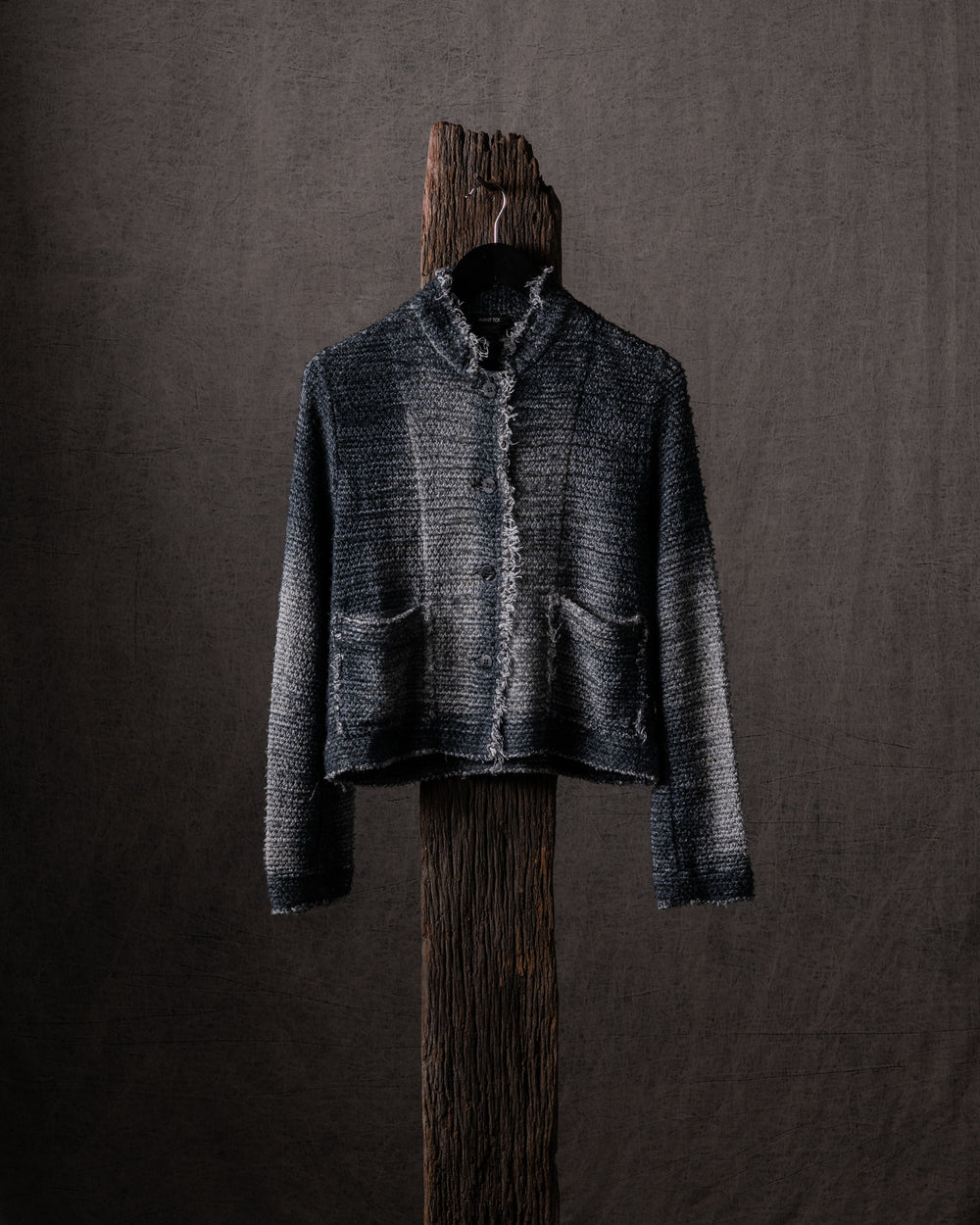 Woman Irregular Mat Stitch Rever Jacket N/Nero