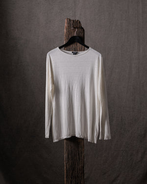 Woman Linen T Shirt Bianco