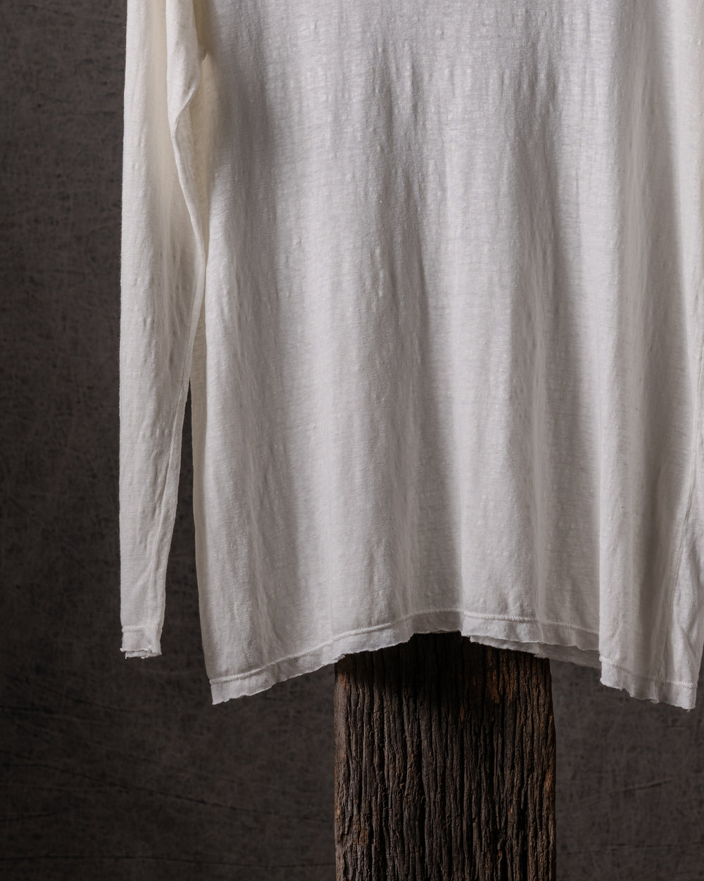 Woman Linen T Shirt Bianco