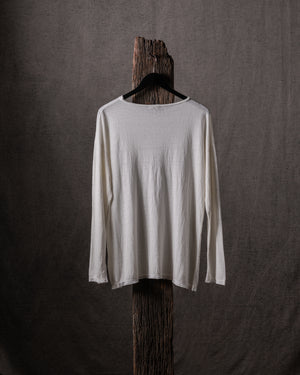 Woman Linen T Shirt Bianco