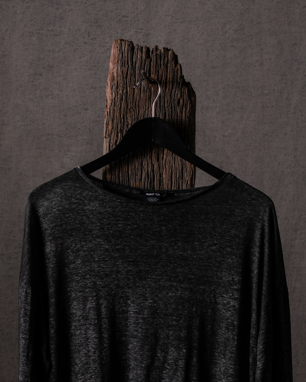 Woman Linen T Shirt N/Nero